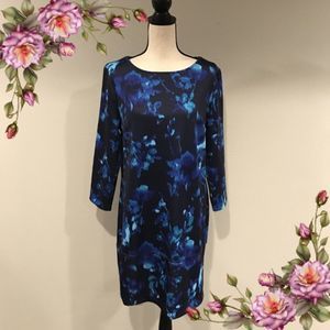 Daisy Fuentes Floral long sleeve dress size L